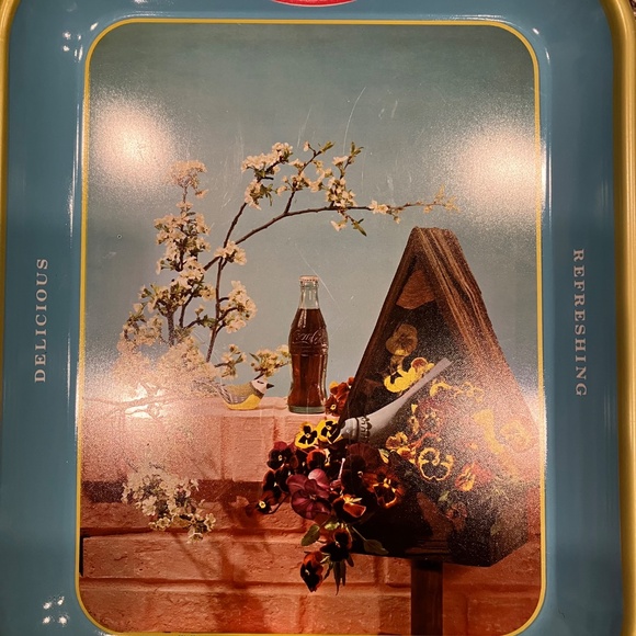 Vintage Coca Cola Advertising Tray- 1957- Birdhouse - Picture 2 of 4